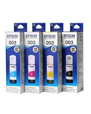 Epson 003 65ml Ink Bottle (Magenta, Yellow, Cyan, Black) ;Compatible with :L1100/L1200/L3100/L3200/L3500/L5100/L5200/L11050