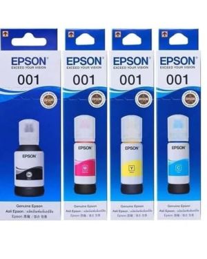 Epson 001 Ink 4 Colors for (L1100,L1200,L3100,L3200,L3500,L5100,L5200,L11050) (Set of 4)