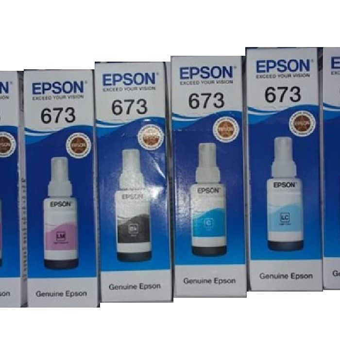 Epson 673 Ink Bottle B/C/Y/M/LC/LM (Set of 6)