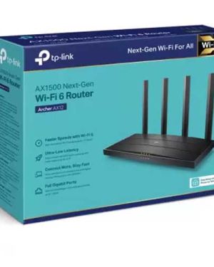 TP-Link Archer AX12 AX1500 Dual Band Gigabit 1500 Mbps Wi-Fi 6 Router (Black, Dual Band)